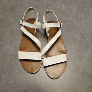 White Womans Sandals